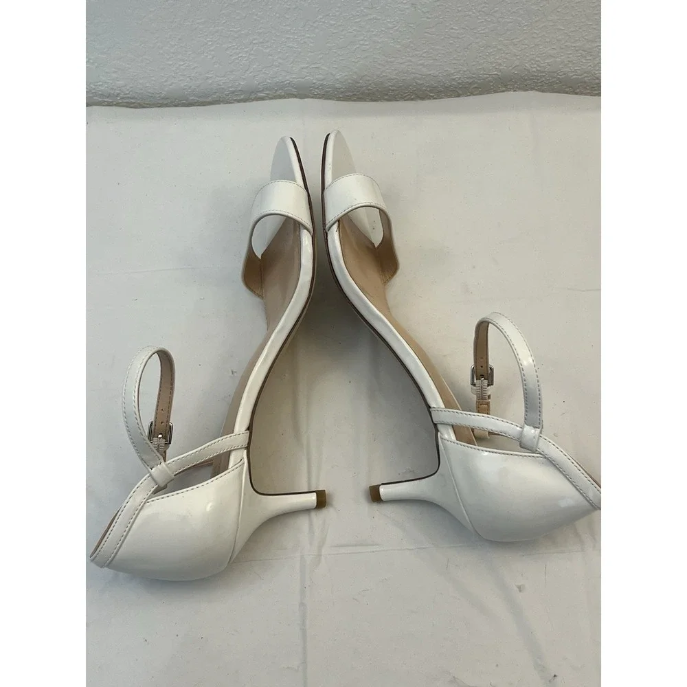 Lauren‎ Blackwell Wedding Formal 10M Open Toe Patricia 2.75 Kitten Heel White